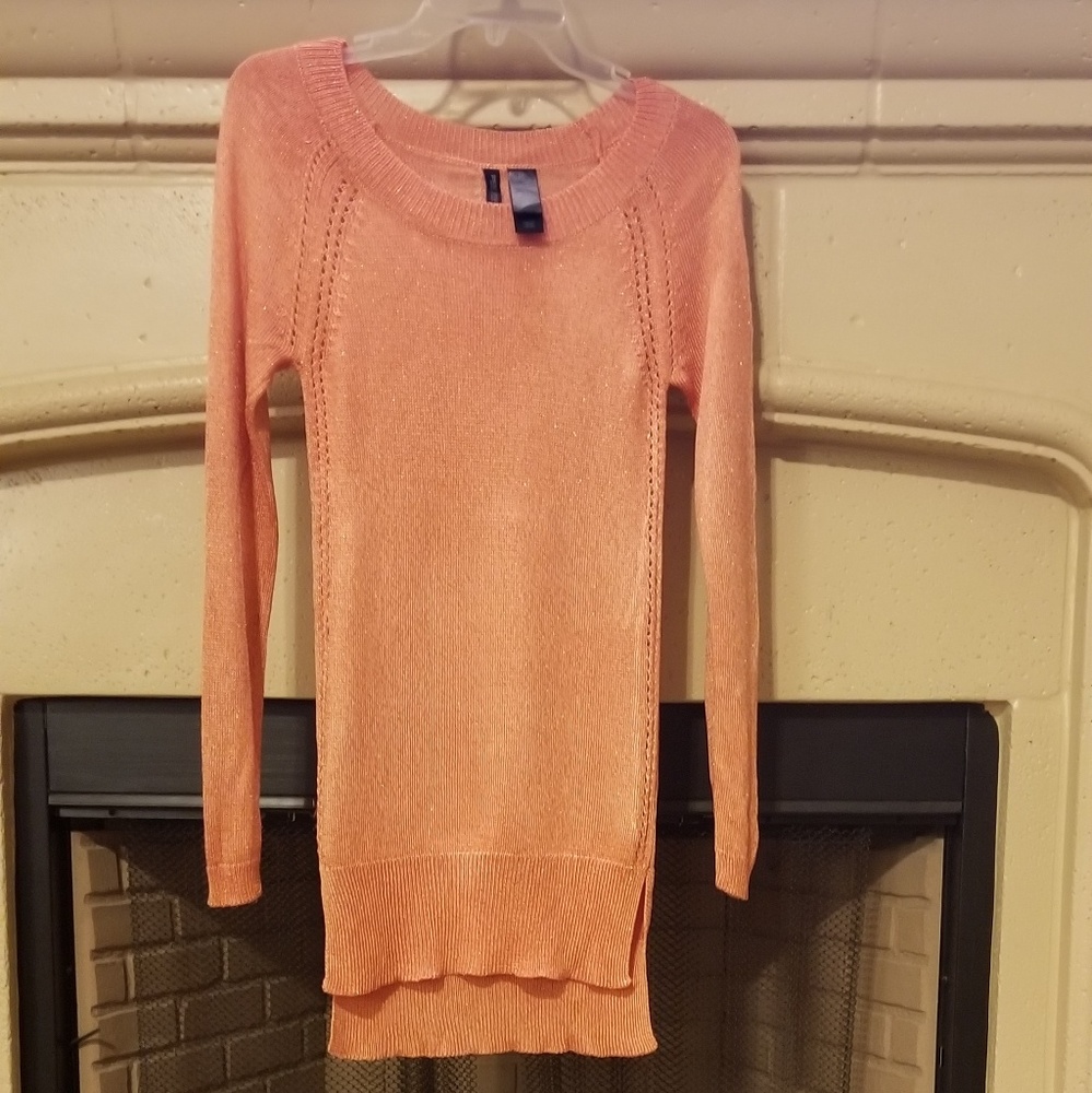 3/$13🌈 Bisou Bisou peachy knit tunic top, XS